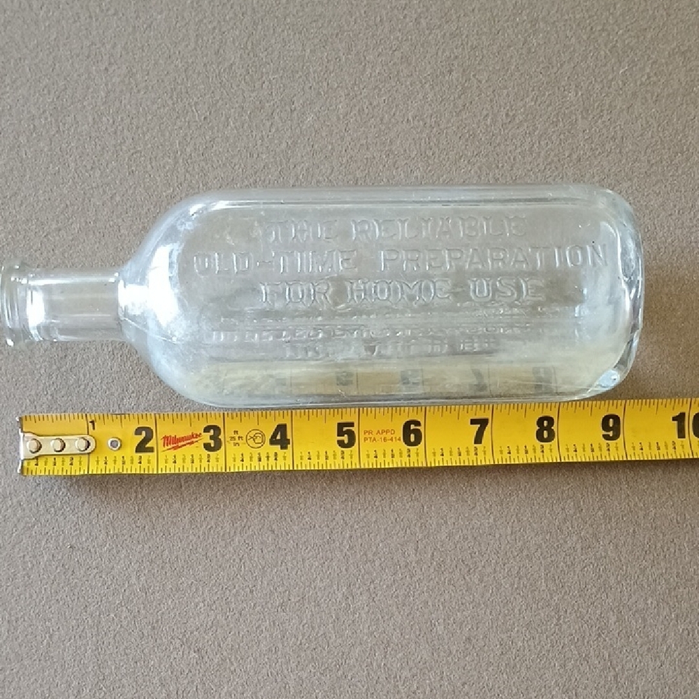 Vintage Clear Glass Bottle - Picture 7 of 10